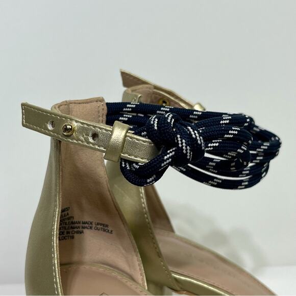 BCBGeneration Telila Gold Rope Block Heel Sandal 6.5 NWT - Picture 6 of 9